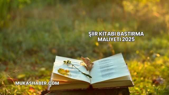 Şiir Kitabı Bastırma Maliyeti 2025