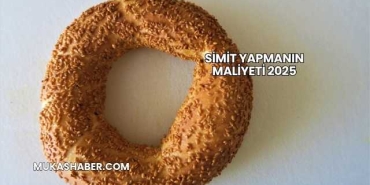 Simit Yapmanın Maliyeti 2025