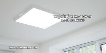 Taşyünü Asma Tavan Maliyeti 2025