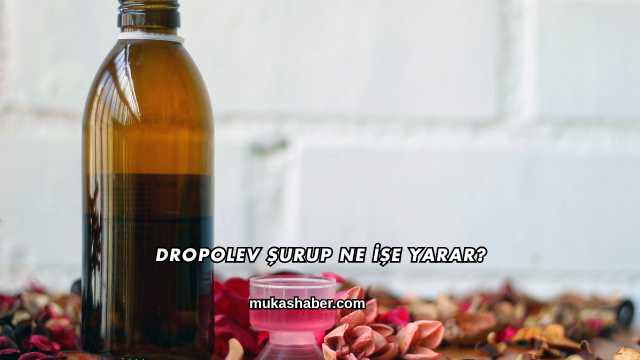 Dropolev Şurup Ne İşe Yarar?