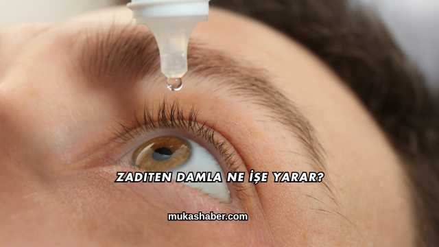 Zaditen Damla Ne İşe Yarar?